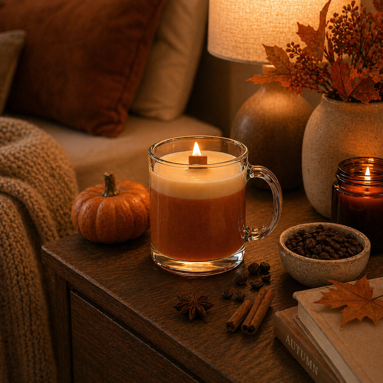 Pumpkin Spice Latte - Coffee Mug Candle