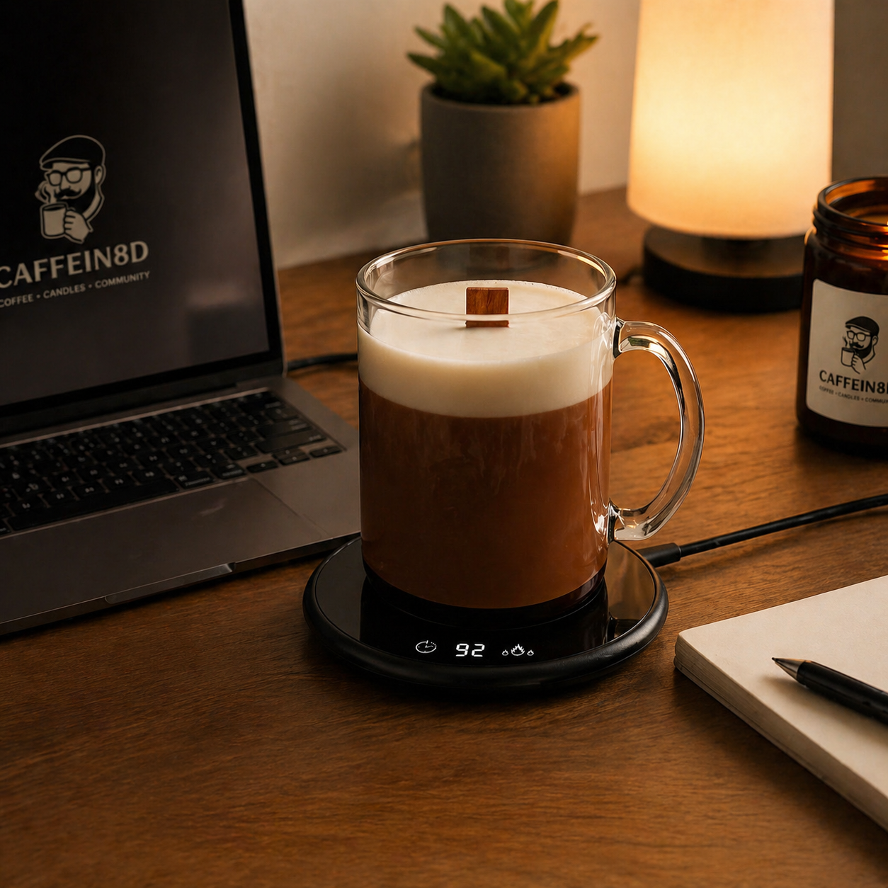 Coffee Warmer Plate (Flame-Free + Auto Shutoff)