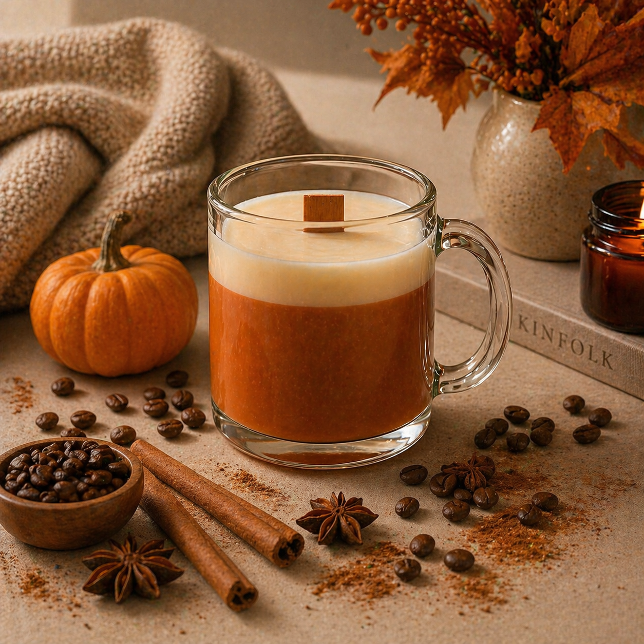 Pumpkin Spice Latte - Coffee Mug Candle